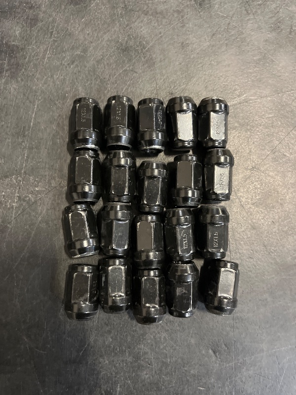 Photo 1 of MIKKUPPA M12x1.5 Lug Nuts - Replacement for 2006-2020 Fusion, 2000-2023 Focus, 2001-2023 Escape Aftermarket Wheel - 20pcs Black Closed End Lug Nuts
