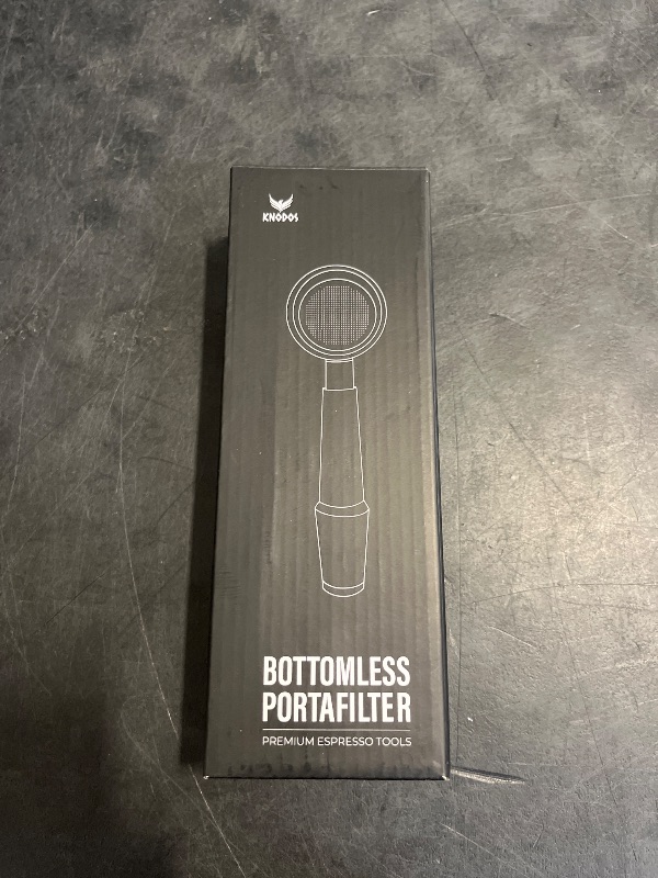 Photo 1 of KNODOS 58mm Bottomless Portafilter for Gaggia Classic Pro, Evo, E24 Includes Walnut Handle and 18-21 Gram Filter Basket