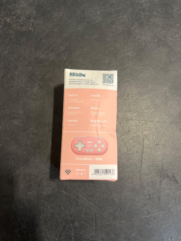 Photo 1 of 8Bitdo Zero 2 Bluetooth Gamepad Keychain Sized Mini Controller for Switch, Windows, Android, macOS & Raspberry Pi(Pink Edition) - Nintendo Switch
