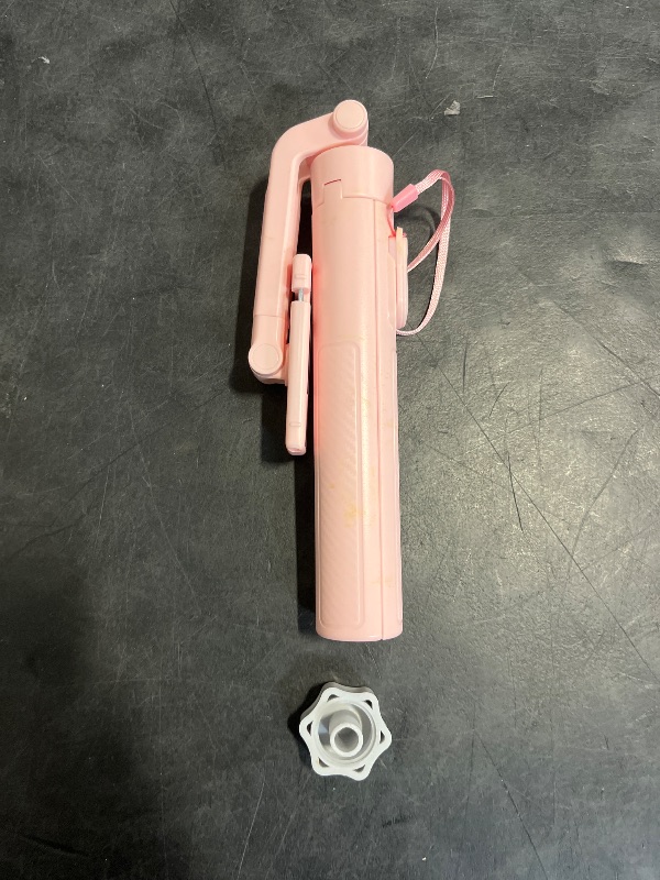 Photo 1 of Selfie Stick Travel Tripod for Cell Phone with Remote Control and Phone Holder, Extendable Selfie Stick for iPhone, iPhone Tripod for Video Recording, 50 Inch, Pink