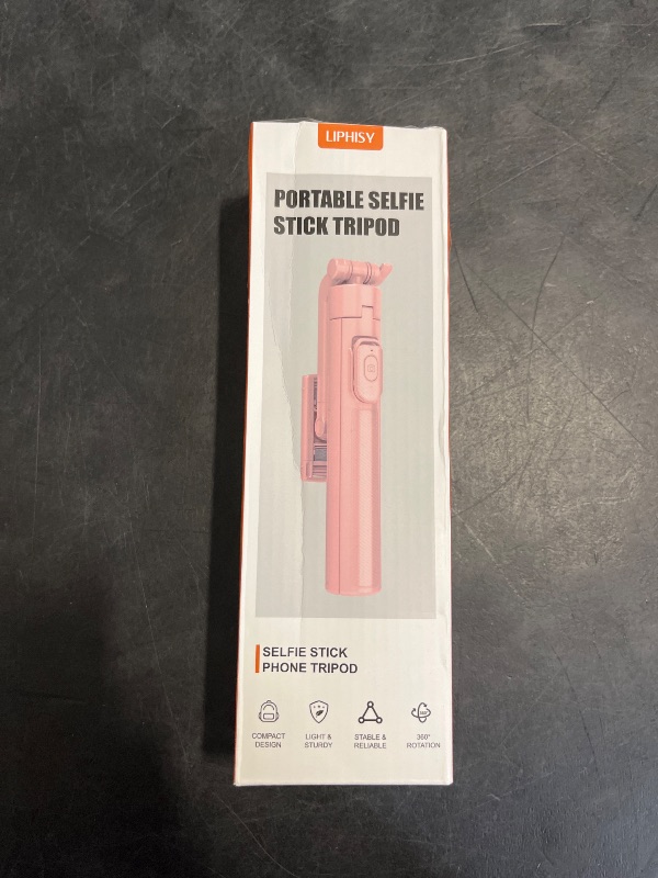 Photo 1 of Selfie Stick Travel Tripod for Cell Phone with Remote Control and Phone Holder, Extendable Selfie Stick for iPhone, iPhone Tripod for Video Recording, 50 Inch, Pink