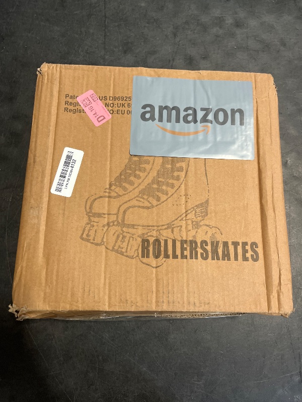 Photo 1 of  (37-Women 7/Men 5.5) Gets  Roller Skates for Women, PU Leather Roller Derby Skates for Girls, Kids, Boy, Shiny Unisex Beginner Roller Skating for Outdoor