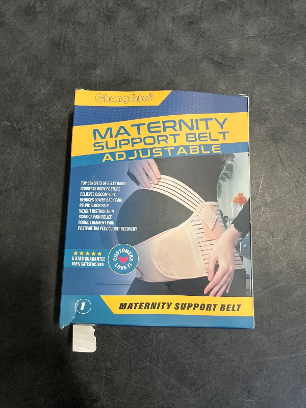 Photo 1 of (M) ChongErfei Maternity Belt, Pregnancy 3 in 1 Support Belt for Back/Pelvic/Hip Pain, Maternity Band Belly Support for Pregnancy Belly Support Band (M: Fit Ab 35.5"-47.3", Black)