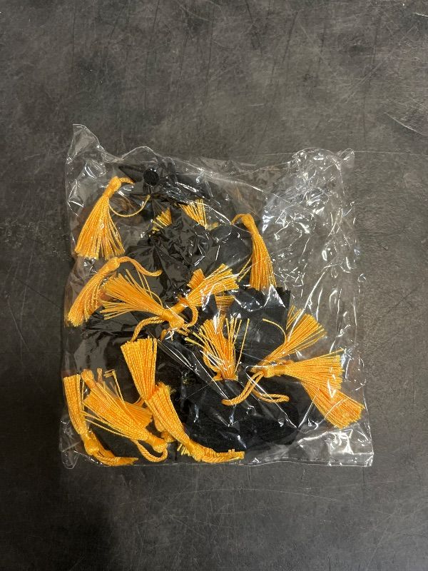 Photo 1 of SmoothNovelty 30pcs Graduation Cap Stickers Black Felt Graduation Hat with Tassel Sealing Labels Grad Party Favor Stickers for Envelopes College High School Graduation Party Supplies (Gold)