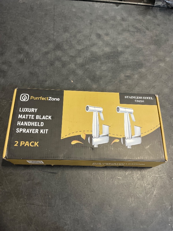 Photo 1 of Purrfectzone 2 Pack Bidet Sprayer for Toilet, Handheld Bedet Shower Kit, Easy-to-Install Toilet Bidet Shattaf, Hand Held Stainless Steel Bedet with Adjustable Flow, Handheld Cloth Diaper Set