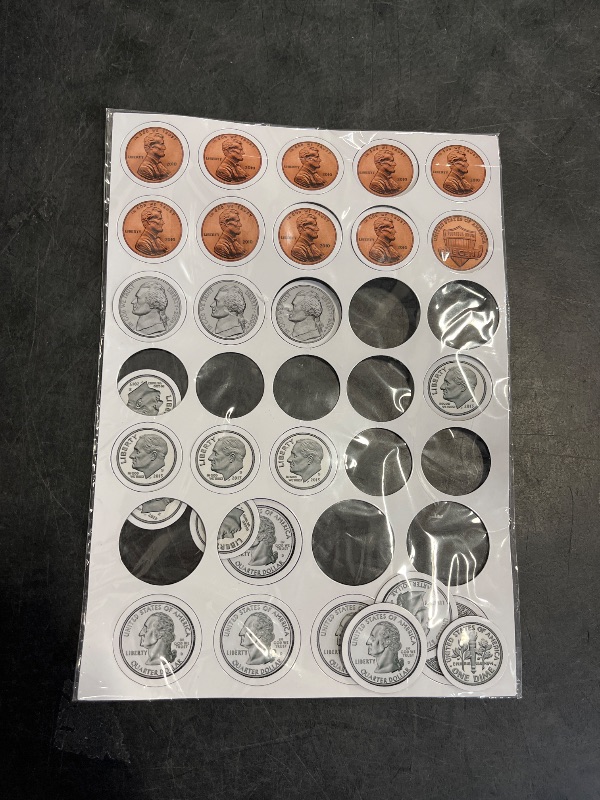 Photo 1 of Ashley-10067 US Coin Money Set Die-Cut Magnets, Multi