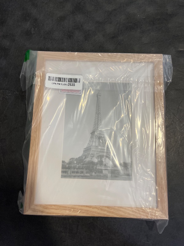Photo 1 of upsimples 8x10 Picture Frame Set of 5, Display Pictures 5x7 with Mat or 8 x 10 Without, Wall Gallery Photo Frames, Natural