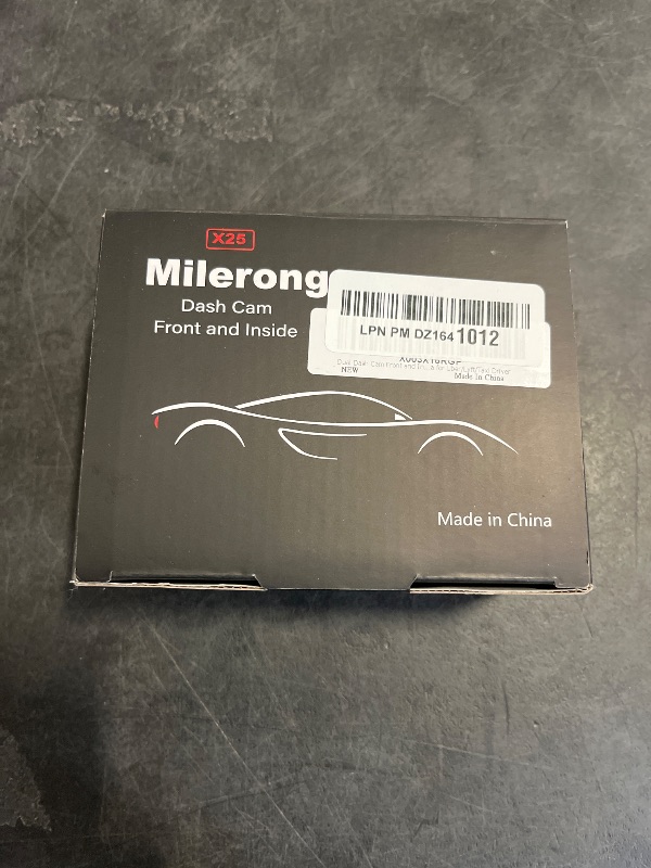 Photo 1 of Dual Dash Cam Front and Inside with 64GB Card,Milerong X25 1080P Dash Camera for Cars with Infrared Night Vision,Loop Recording,G-Sensor,24H Park Monitor,Inside Car Camera for Uber/Lyft/Taxi Driver