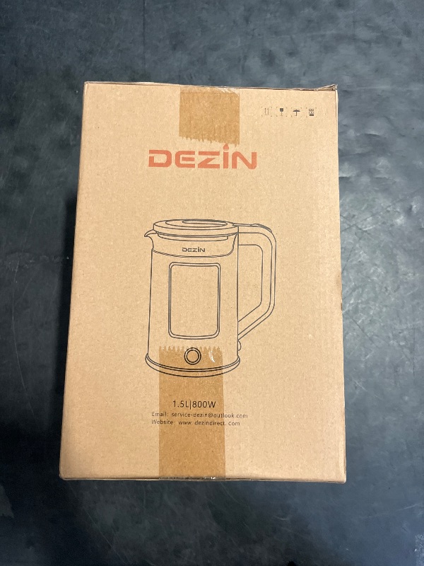 Photo 1 of Dezin Electric Kettle with Keep Warm Function, BPA Free Window-Glass Double Wall Design Electric Tea Kettle, 1.5L Bicolor LEDHot Water Kettle with Auto Shut-Off and Boil Dry Protection for Coffee, Tea