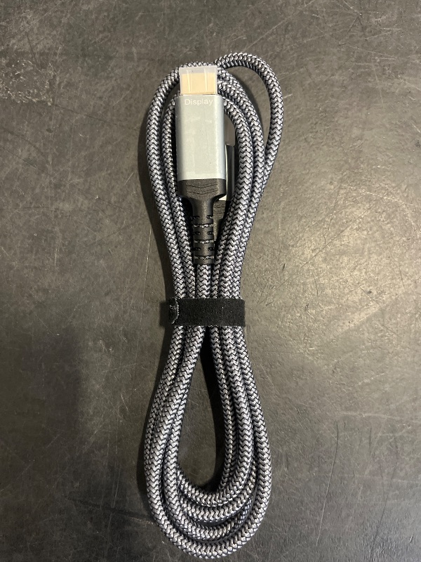 Photo 1 of Highwings 4K DisplayPort to HDMI, 6.6ft Uni-Directional DP (Source) to HDMI (Display) 1.4 Cable, 4K@30Hz, 2K@60Hz, 1080P Full HD, Braided Cord for Dell, NVIDIA, AMD, Monitor, Projector (Grey)