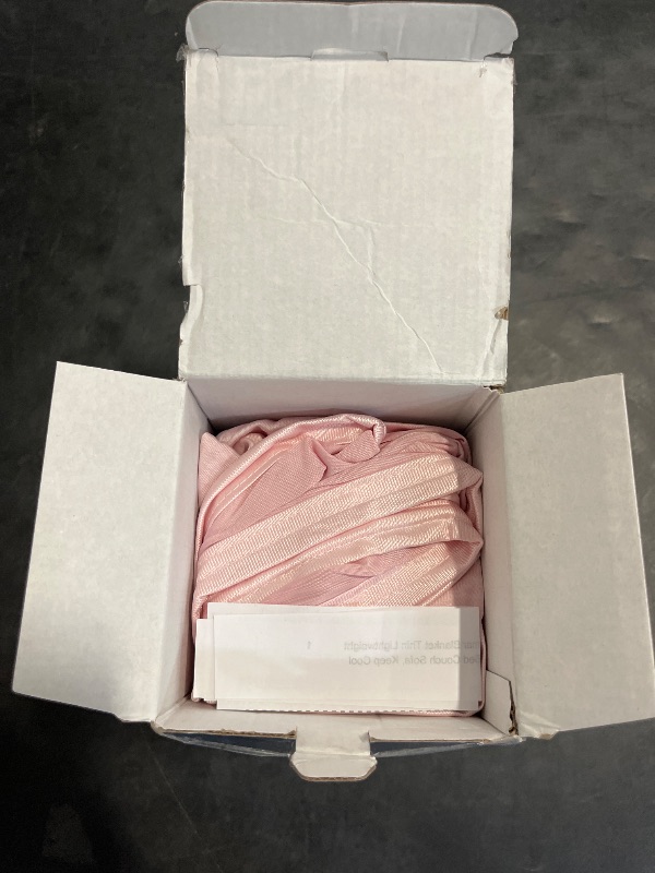 Photo 1 of HOMFINE Cooling Blankets for Hot Sleepers - Summer Blanket Thin Lightweight Breathable Soft Double Side Enhanced Cooling for Bed Couch Sofa, Keep Cool for Night Sweats (Pink, 60 x 80 inches)