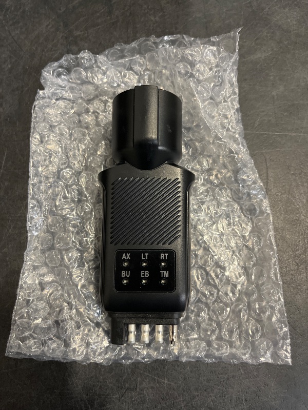 Photo 1 of Oyviny 3-in-1 Trailer Plug Tester 4/5 Pin Flat & 7 Pin Trailer Light Tester with Double-Sided LED Indicators, 5 Way & 7 Way RV Trailer Connector Tester, Not Suitable for Vehicle with Lamp Out Sensor