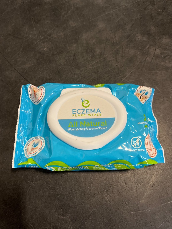 Photo 1 of Eczema Flare Wipes® - All-Natural Fast Acting Eczema Relief, Anti-Itch, Reduces Inflammation & Protects Skin Barrier, Soothes & Prevents Future Flares, pH-Balancing, Convenient On-The-Go Solution 72ct