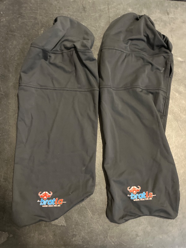 Photo 1 of Bratla Cricket Batting Pads Covers, Black Covers for Cricket Pads for Men Batting Color Fit Neatly on Legguards Easily Put On