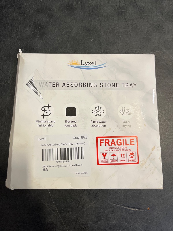 Photo 1 of 3PCS Water Absorbing Stone Tray, DryingNeat Diatomite Stone Sink Tray, Instant Dry Sink Coasters, Kitchen Sponge Hand Soap Holder, Countertop Fast Drying Counter Trays,8 * 4inch and 4 * 4inch