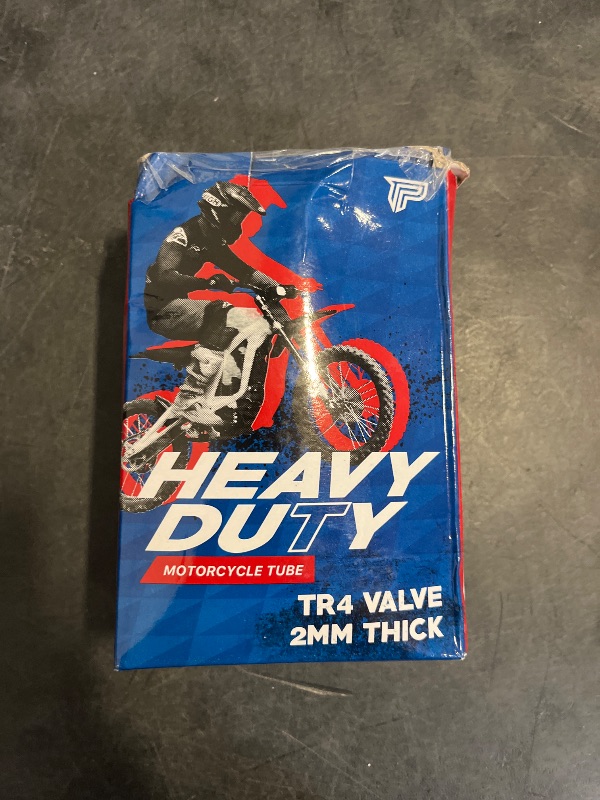 Photo 1 of PIVOTRAX 90/100-16 (3.25/3.50-16) 16" Heavy Duty Mini Dirt Bike Inner Tube - 2 mm Reinforced Thickness - TR4 Valve Stem Straight
