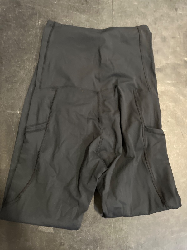 Photo 1 of (S) POSHDIVAH Women's Maternity Workout Leggings Over The Belly Pregnancy Yoga Pants with Pockets Soft Active Wear Work Pants Black Small