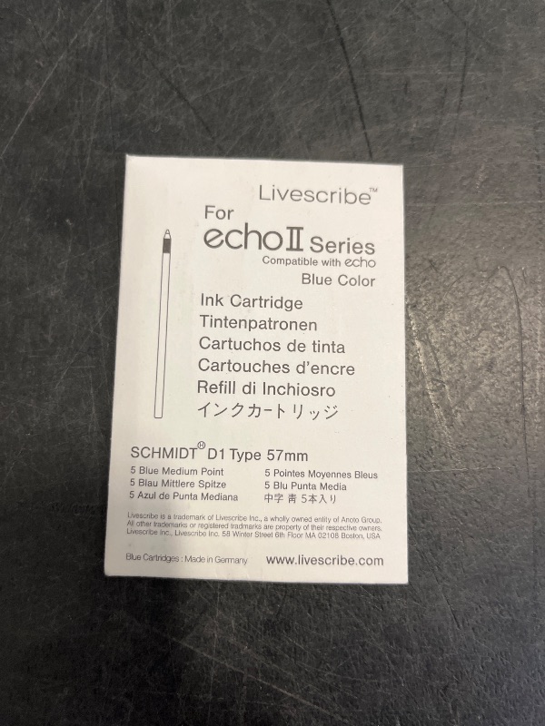 Photo 1 of Livescribe Echo & Sky Ink Refills, Blue, Medium Point, 5 Pack, (ARA-00011)