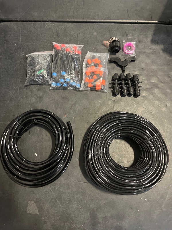 Photo 1 of Drip Irrigation System for Watering Garden: 230FT Misting Sprinkler DIY Devices with Tubing Hose for Indoor Plants Outdoor Flower Beds Raised Growing Lawn Tree Patio Hydroponic