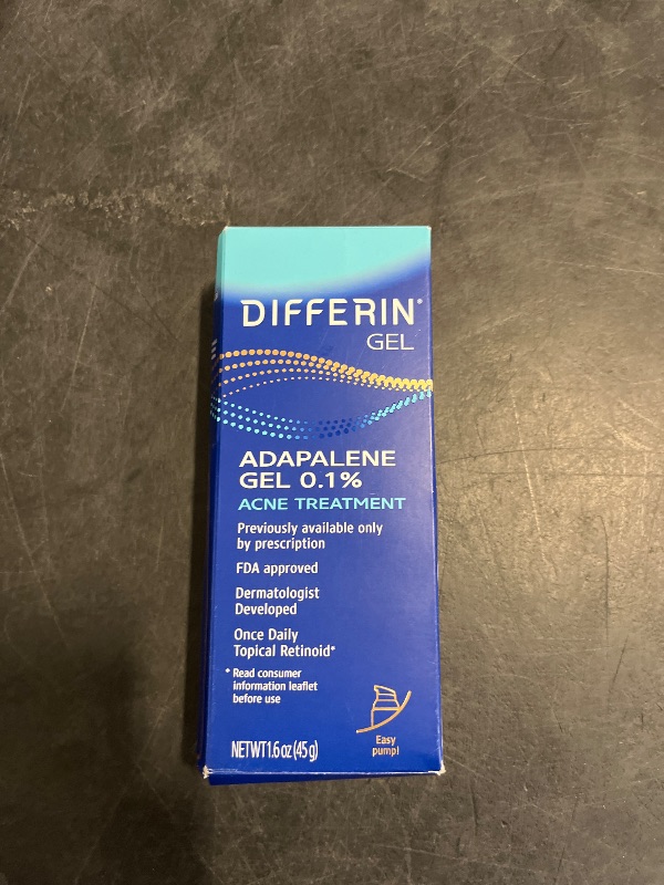 Photo 1 of Differin Acne Treatment Gel, 90 Day Supply, Retinoid Treatment for Face with 0.1% Adapalene, Gentle Skin Care for Acne Prone Sensitive Skin, 45g Pump (Packaging May Vary)