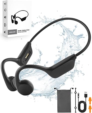 Photo 1 of Banoshalo Swimming Headphones-Bone Conduction, 10hH Battery Life, MP3 Mode, Wireless Bluetooth