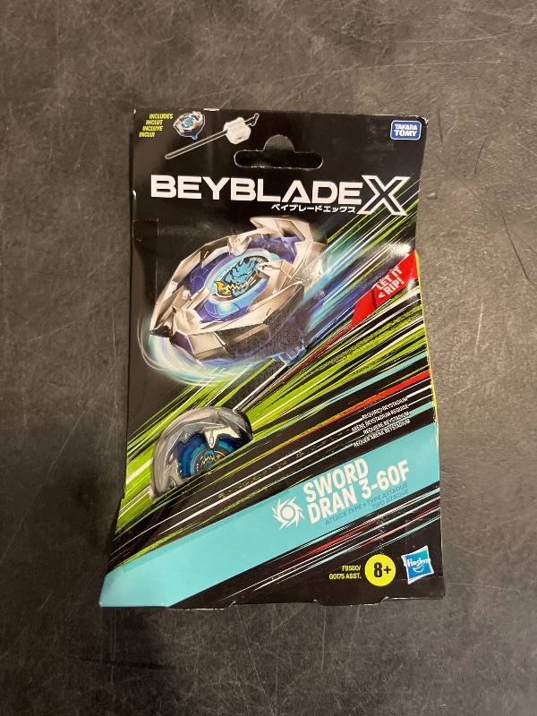 Photo 1 of Beyblade X Sword Dran 3-60F Starter Pack Set with Attack Type Right-Spinning Top and Launcher; Battling Top Toys for 8 Year Old Boys and Girls