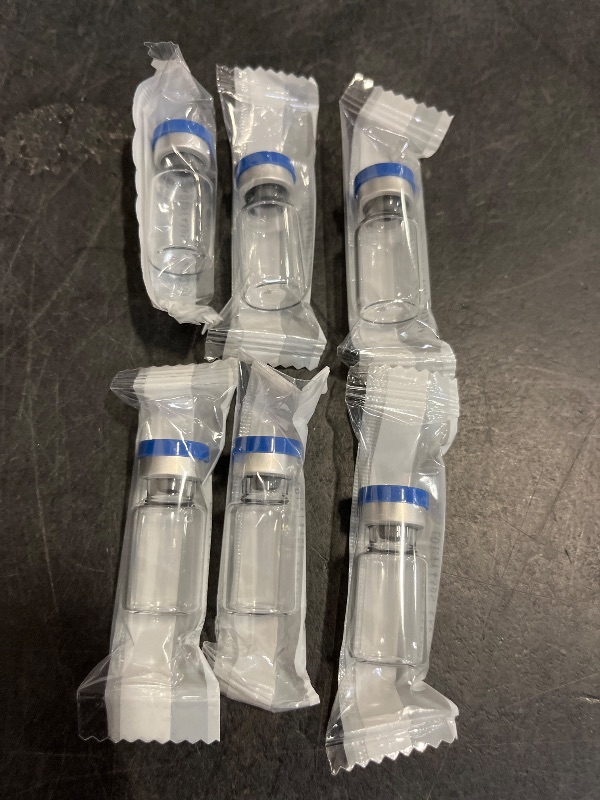 Photo 1 of Ks-Tek Sterile Empty Vials with Self Healing Injection Port,with Aluminum Plastic Cap,Sterile Package (2ml Clear,10)