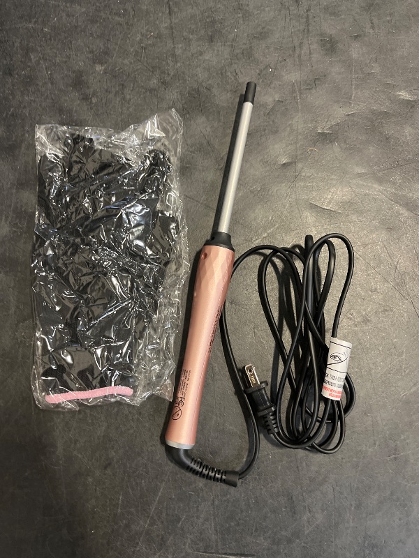 Photo 1 of FARERY Small Curling Iron 3/8 Inch, Small Barrel Curling Wand for Short & Long Hair, 9mm Curling Iron with Argan Oil & Keratin Infused, 12 Adjustable Temperature, 30s Fast Heat Up, Glove Included