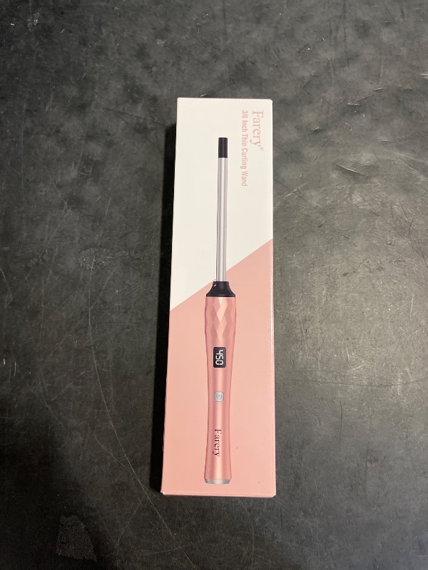 Photo 1 of FARERY Small Curling Iron 3/8 Inch, Small Barrel Curling Wand for Short & Long Hair, 9mm Curling Iron with Argan Oil & Keratin Infused, 12 Adjustable Temperature, 30s Fast Heat Up, Glove Included
