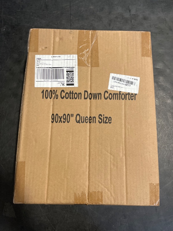 Photo 1 of Cosybay Queen Size Feather Down Fiber Comforter - Ultra Fluffy 100% Cotton Duvet Insert, All Season Hotel Luxury Bedding with Corner Tabs, 90"x90" White