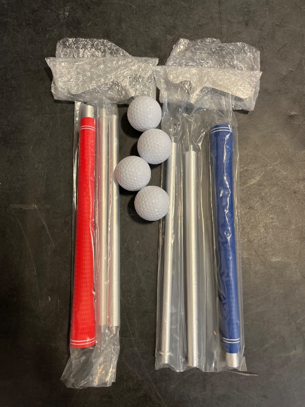 Photo 1 of Golf Putters, 2 Pack Putters for Men & Women Two-Way Mini Putter Right or Left Handed Golfers with 2 Practice Golf Balls for Teenagers and Adults(Red and Blue)