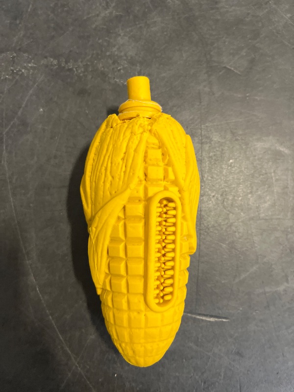 Photo 1 of Dog Chew Toys for Aggressive Chewers,Idestructible Tough Durable Squeaky Interactive Dog Toys?Durable Dog Teeth Cleaning Toy for Medium Large Breeds Corn Stick Toy (Yellow)