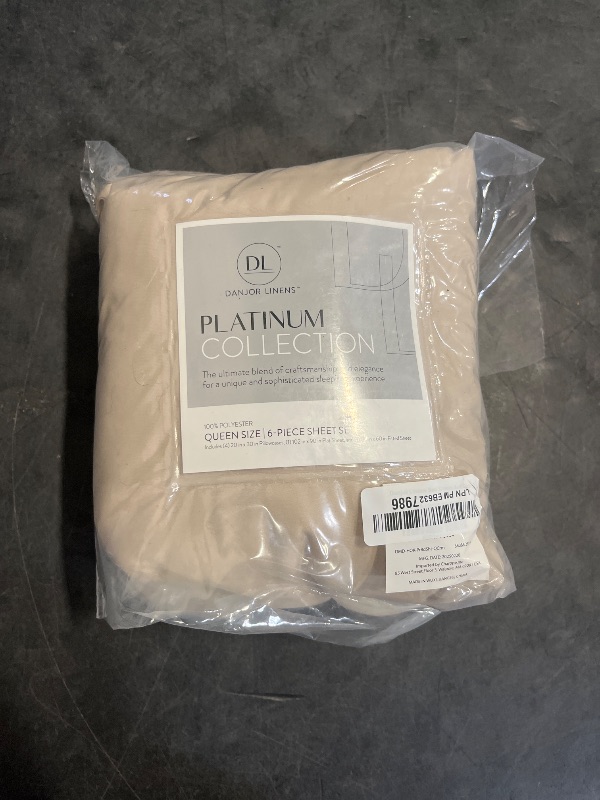 Photo 1 of Danjor Linens Bed Sheet Set Queen Size for Hot Sleepers, Hotel Premium Sheets with 4 Pillowcases, Lightweight Brushed Microfiber Deep Pockets, Breathable Cooling 6 Piece Bedding Sets, Cream