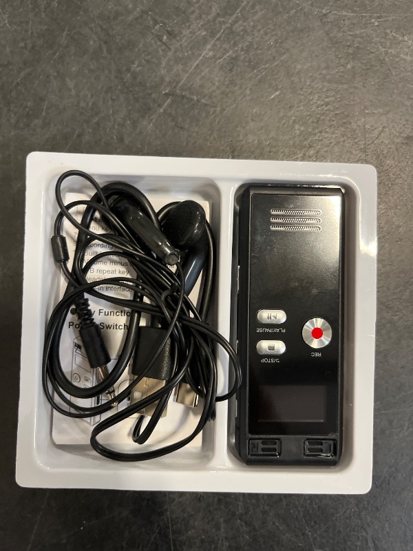 Photo 1 of 64GB Digital Voice Activated Recorder with Playback - 4552 Hours Audio Recording Device, 3072Kpbs HD Dual MIC Tape Recorder Device for Lecture A-B Repeat, MP3 Player, 64GB TF Card Included
