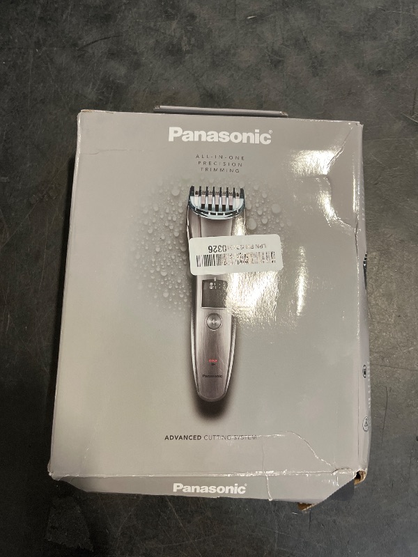 Photo 1 of Panasonic Multi-Groomer Men’s Trimmer for Beard, Hair and Body, 39 Trim Length Settings with 3 Attachments, Corded/Cordless Operation – ER-GB80-S (Silver)