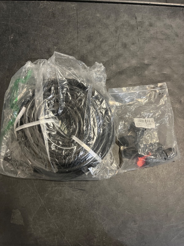 Photo 1 of Maotong 40 FT 1/2 inch Drip Irrigation Irrigation kit Main Line Supply Hose Tube for Garden Irrigation System (Includes 1/2"" Straight Connector, 3-Way Connector, Switch Valve), Black