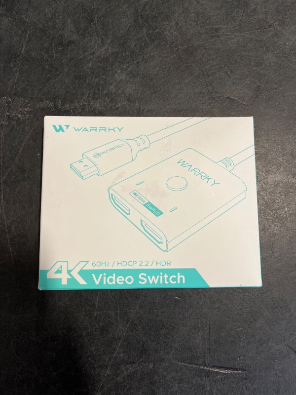 Photo 1 of HDMI Switch 2 in 1 Out 4K@60Hz, WARRKY[with 3.3ft Fixed Braided HDMI Cable, Aluminum Case, 2K@144Hz, HDCP 2.2] Bidirectional 2x1 Switcher Splitter Compatible for PS5/4, Xbox, Roku, FireStick, Switch