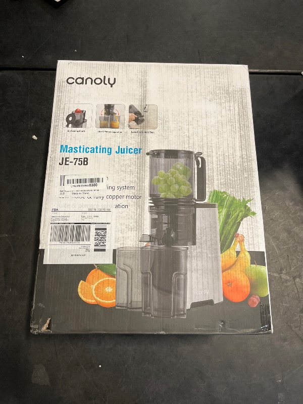 Photo 1 of Canoly Cold Press Juicer, 6" Extra Wide Feed Chute with Dual Strainers (Juice & Sorbet), Powerful AC Brushless Motor, Self Precut System, Juicer Machines with BPA Free 