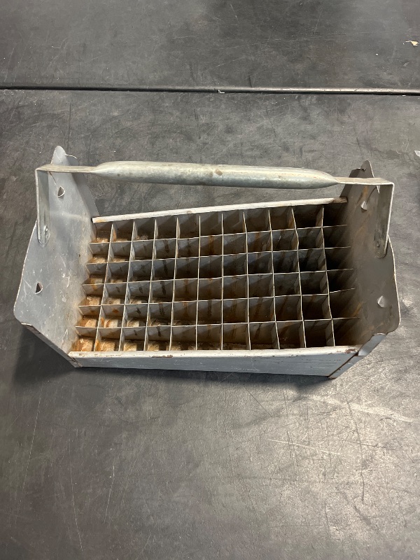 Photo 1 of Steel Nipple Tote Tray - 50 Cap - Grey