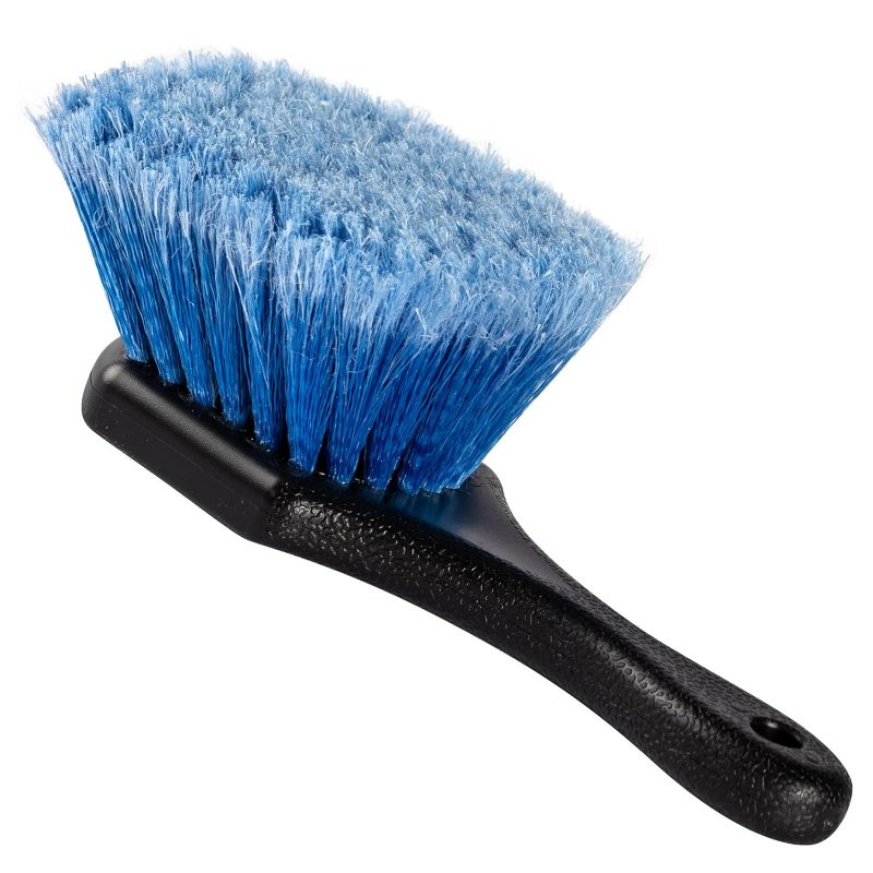 Photo 1 of Salty Captain Soft Bristle Brush – Short Handle Detailing Brush for Cars, Boats & RVs, Super Soft Bristles, Grip Tech Comfort, Heavy Dirt Remover, Gentle on Paint & Wheels