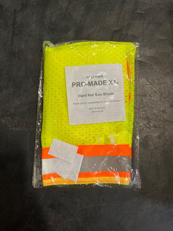 Photo 1 of Pioneer Hi Vis Hard Hat Sun Shade - Cooling Mesh Prevents Heat Fatigue & Offers Sun Protection for Construction Workers