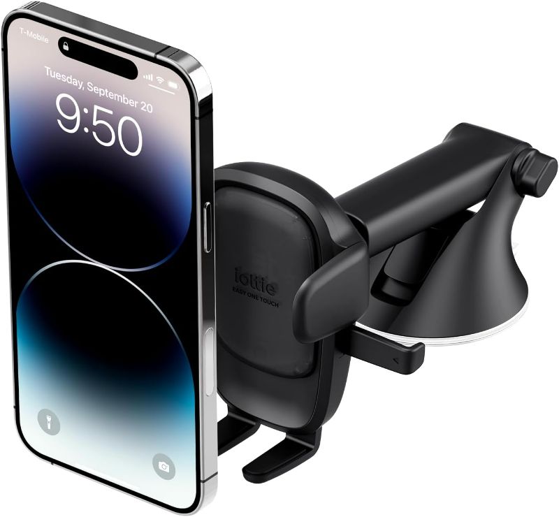 Photo 1 of iOttie Easy One Touch Advanced Universal Car Mount Dashboard & Windshield Suction Cup Phone Holder for iPhone Samsung, Google, All Smartphones