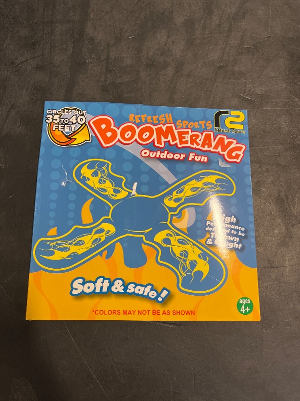 Photo 1 of Fun Boomerang - Kids Outdoor Flying Disc Game - Soft & Easy to Use - Birthday Gifts for Boys & Girls All Ages - Best Boy Gifts for 6 7 8 9 10 Year Old Boys + 2025 Top Toys for Age 8-12 Boy Gift Ideas