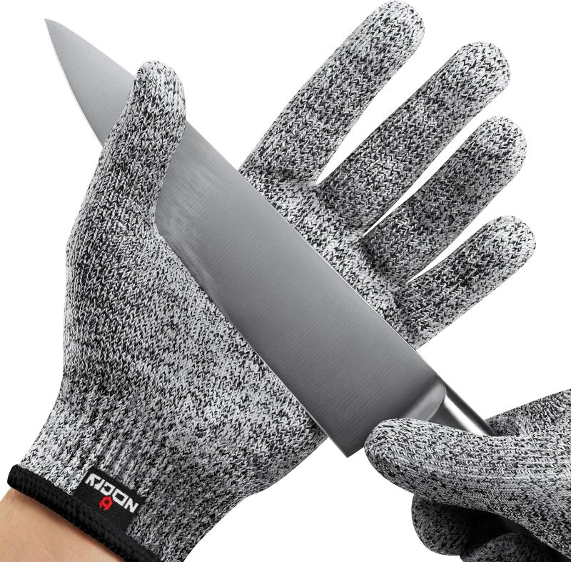 Photo 1 of NoCry Premium Cut Resistant Gloves Food Grade — Level 5 Protection; Ambidextrous; Machine Washable; Superior Comfort and Dexterity; Lightweight; Complimentary eBook ( 2 pack )