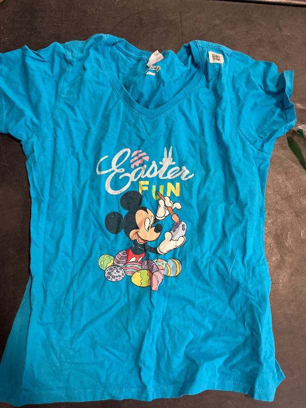 Photo 1 of (M) Disney Mickey Mouse Easter Fun Painting Easter Eggs T-Shirt women size m 
