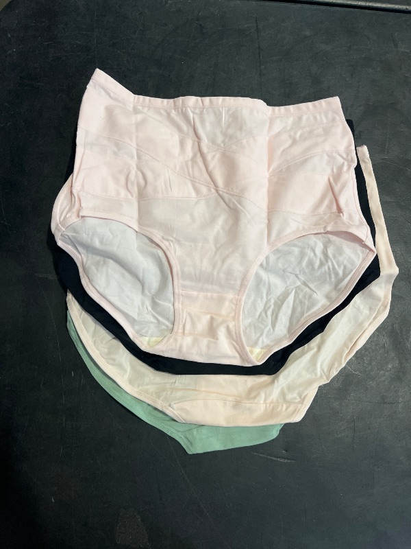 Photo 1 of (XL) Women's High Waisted Underwear Slightly Tummy Control Cotton Panties Full Coverage Postpartum Briefs 4 Pack size XL