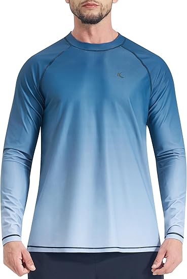 Photo 1 of SIZE XL Mens Rash Guard UPF 50+ Swim Shirts UV Sun Protection T-Shirt Quick Dry Long Sleeve Beach Shirts for Fishing