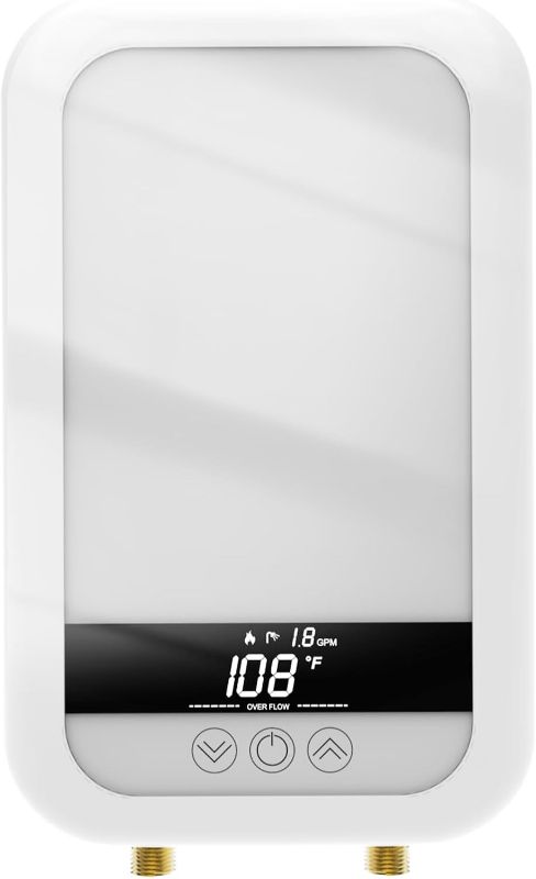 Photo 1 of 4500W Tankless Electric Water Heater, 110V With Digital Display, Instant Hot On Demand Under Sink