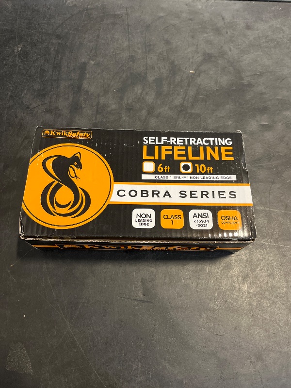 Photo 1 of KwikSafety - 10' Cobra Web Self-Retracting Lifeline [NO Tangle Web] Class 1 Retractable Safety Lanyard SRL ANSI OSHA Fall Gear