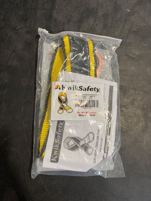 Photo 1 of KwikSafety - Charlotte, NC - Gibbon Grip 3 ft Safety Anchor Cross Arm Strap Beam Choker ANSI Fall Arrest System Web Pass Thru Double D Ring Anchorage Sling OSHA Protection Harness Lanyard